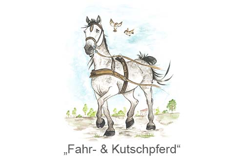 Ein Boxenschild für dein Pferd - Fahrpferd + Kutschpferd in verschiedenen Farben